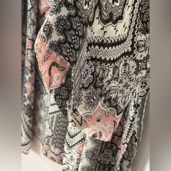 Women’s Tahari 3/4 Sleeve Patterned Kimono / Cover Up - Picture 5 of 9